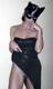 cattina frontale abito elegante nero